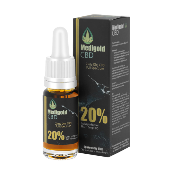 Olej konopny CBD 20% Medigold 10ml