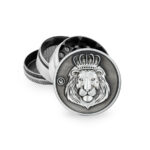 Młynek do ziół FIRE-FLOW Rasta Lion 50mm Silver
