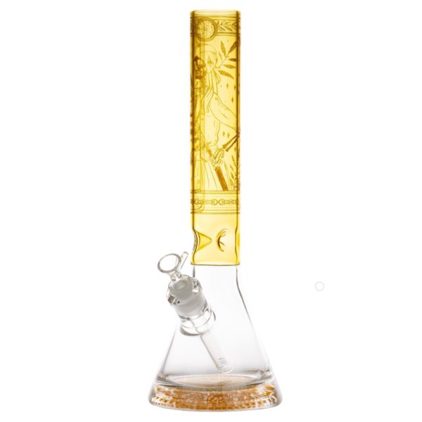 Bongo szklane Amsterdam Limited Edition Golden Knight Beakers Older Gold 40cm