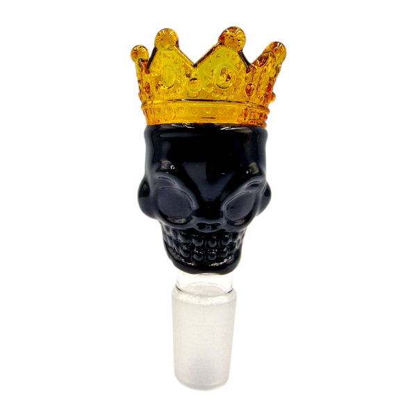 Szklany cybuch do bonga Grace Glass Skull King Bowl Black 18,8mm