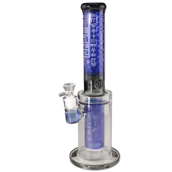 Bongo szklane lodowe Blaze Glass Pharaoness Cylinder Blue 40cm