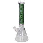 Bongo szklane lodowe Blaze Glass Sandblazer Green 38cm
