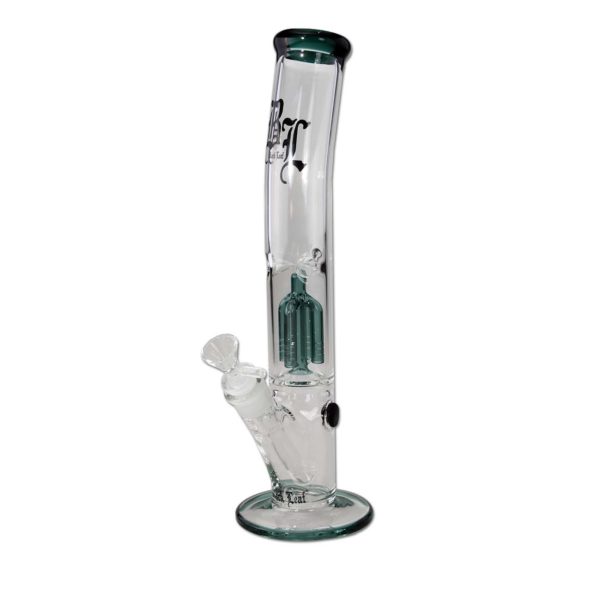 Bongo szklane lodowe Black Leaf 4-Arm Perkolator Green 33cm