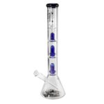 Bongo szklane lodowe Black Leaf Beaker Ice Bong Blue 47cm