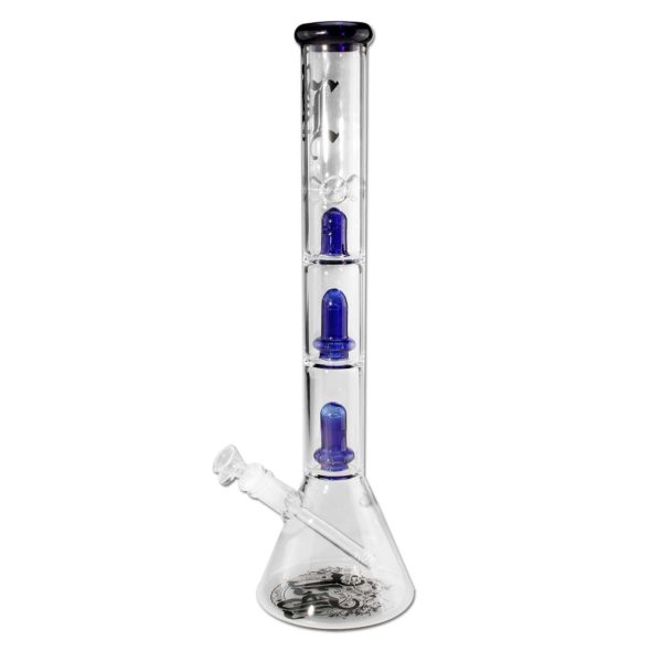 Bongo szklane lodowe Black Leaf Beaker Ice Bong Blue 47cm