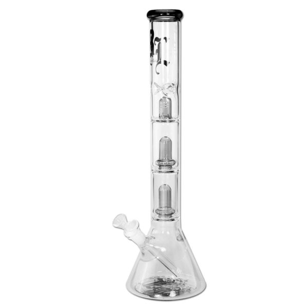 Bongo szklane lodowe Black Leaf Beaker Ice Bong Gray 47cm