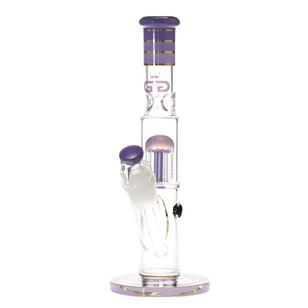 Bongo szklane lodowe Grace Glass Small Cane Purple Barrel 32,5cm