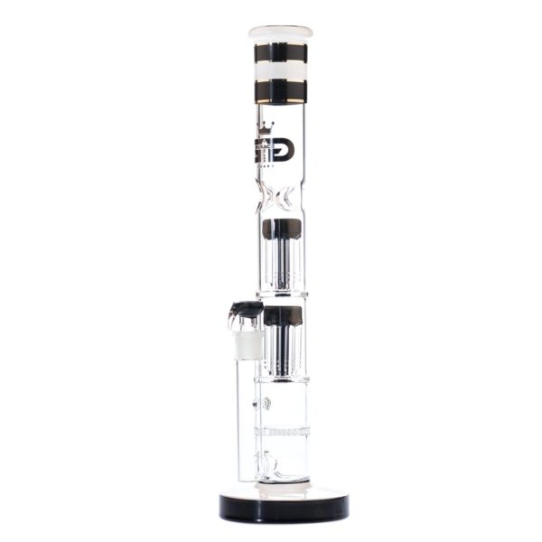 Bongo szklane lodowe Grace Glass Tower Black Barrel 45cm