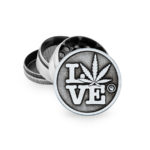 Młynek do ziół 420 Love FIRE-FLOW 50mm Silver