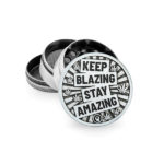 Młynek do ziół Keep Blazing FIRE-FLOW 50mm Silver