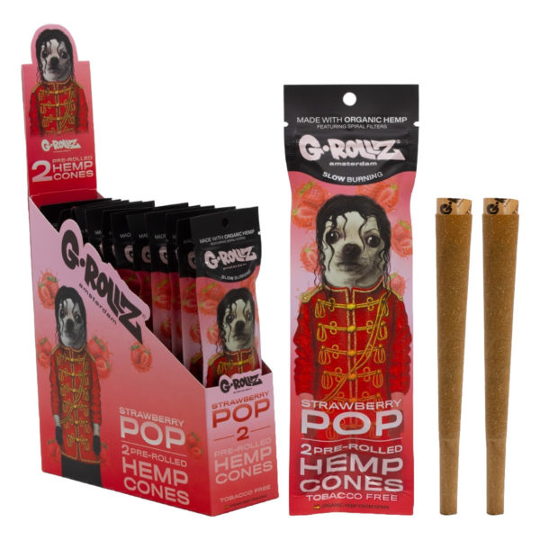 Owijki konopne G-Rollz Hemp Cones Strawberry Pop