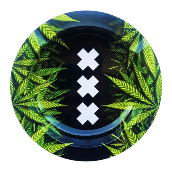 Metalowa popielniczka Best Buds XXX Amsterdam Weed Leaves