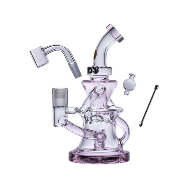 Bongo Goody Glass Miss Swiss Mini Dab Rig Pink 4-cz