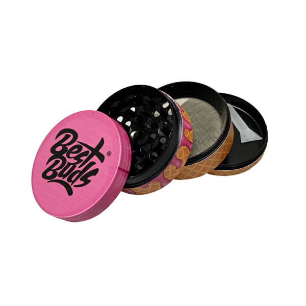 Młynek do ziół Best Buds Gelato Raspberry Cone 50mm 4-cz