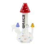 Bongo Grace Glass Magic Mushrooms 24,5cm Red Top