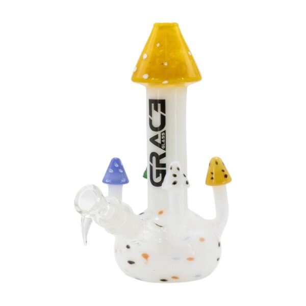 Bongo Grace Glass Magic Mushrooms 24,5cm Yellow Top
