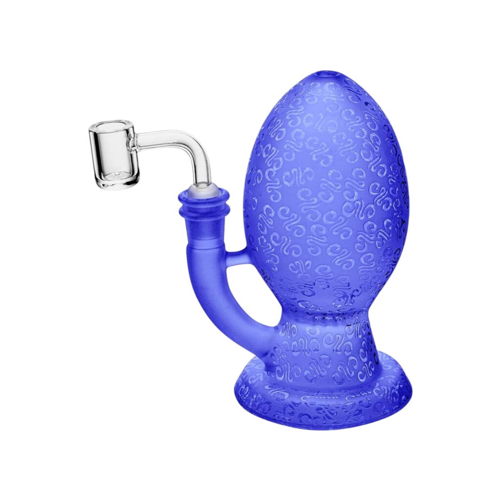 Bongo do dabu Black Leaf Mini Oil Bong EGG Blue 16cm