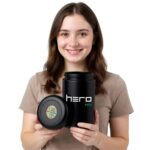 Szklany pojemnik bezzapachowy z higrometrem HERO PRO 400ml