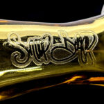Szklana lufka Dogg lbs Dogg Bone Gold 10cm