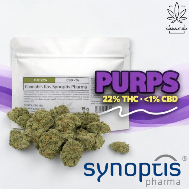 Purps Synoptis Pharma z zawartością 22% THC trafia powoli do aptek