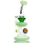 Szklane bongo Calvo Implosion Drop Rig Green 23cm