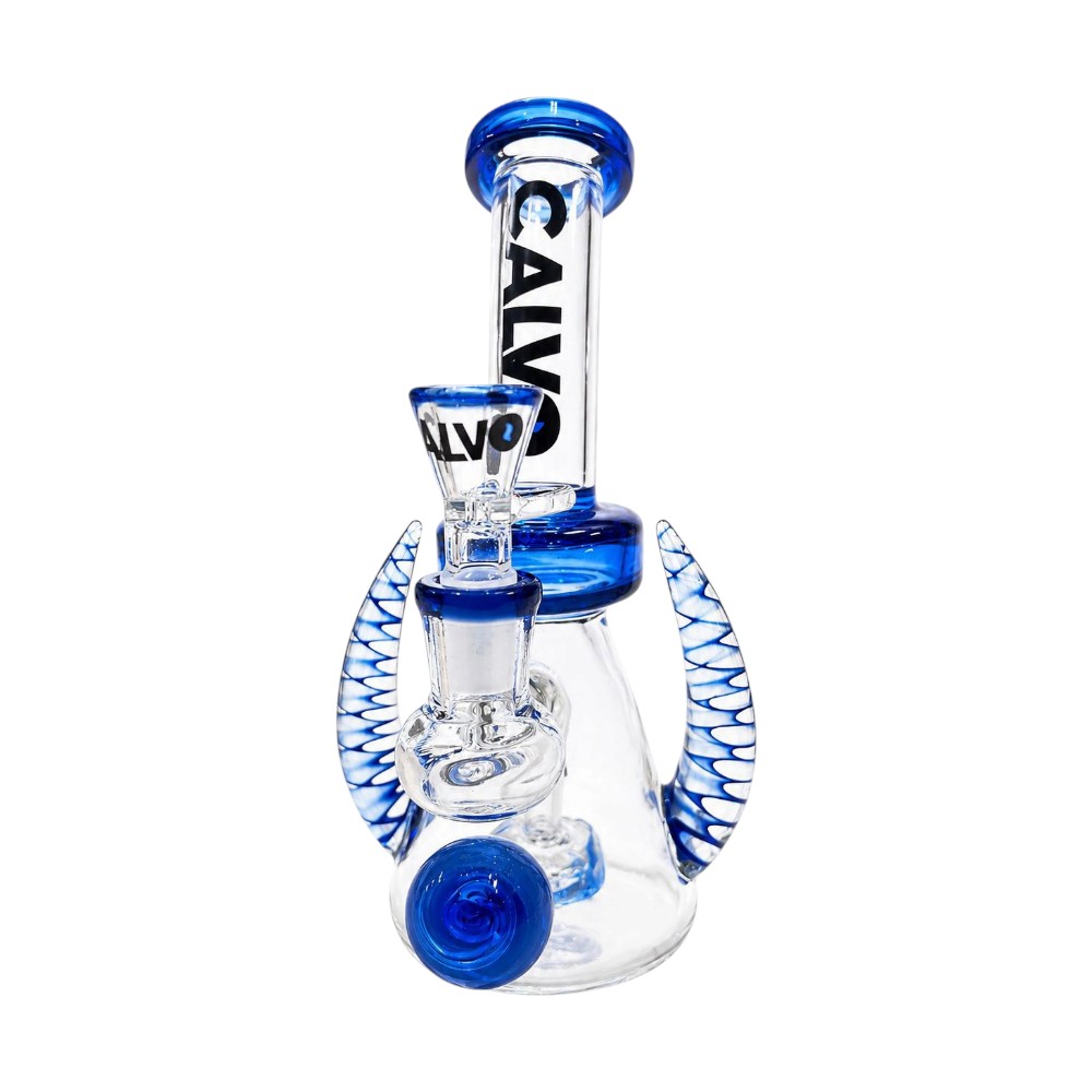 Szklane bongo Calvo Space Horn Rig Blue 23cm