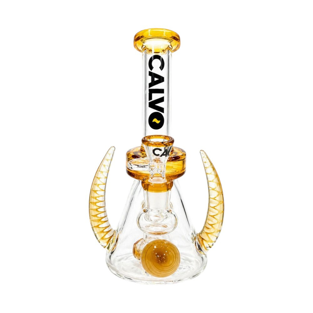 Szklane bongo Calvo Space Horn Rig Yellow 23cm